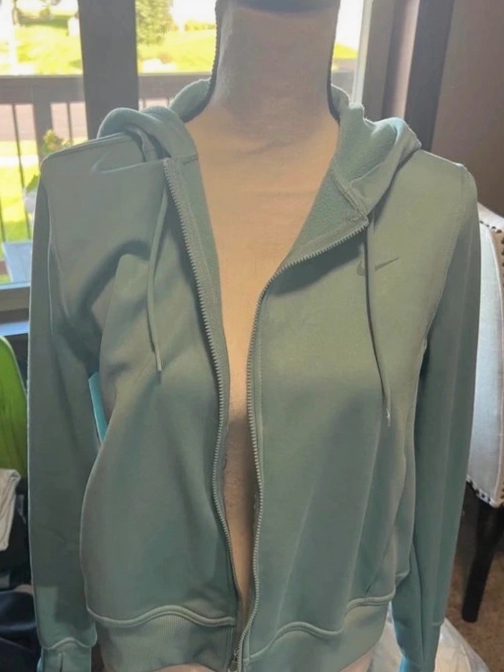 Nike Women's Sage Green/mint Full-Zip Hoodie